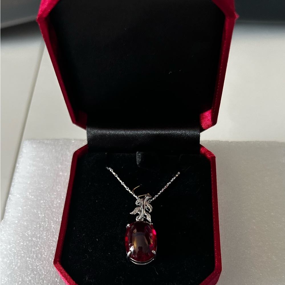 Vibrant Red Gemstone Necklace